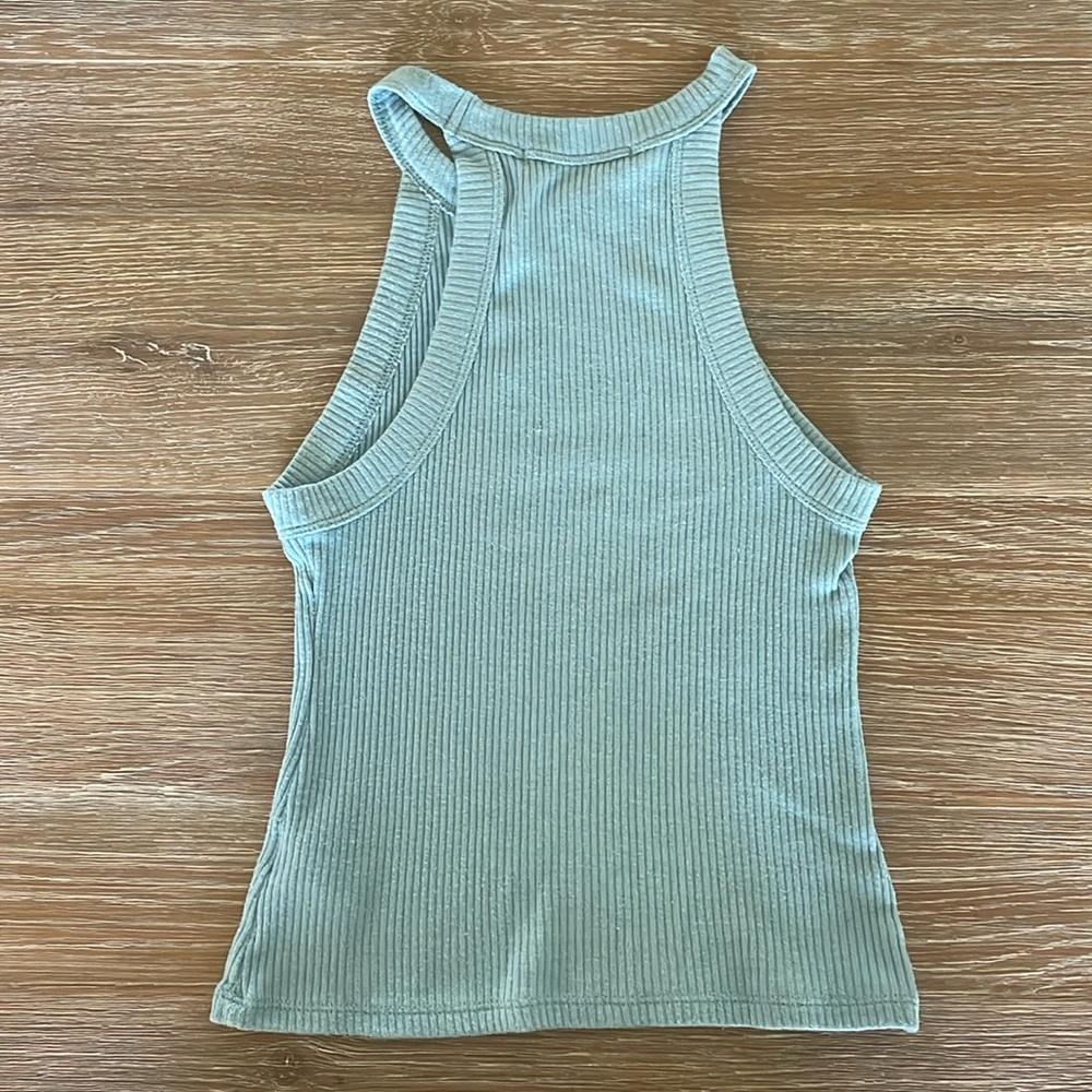 Blue Ribbed Tank - Picture 2 of 3